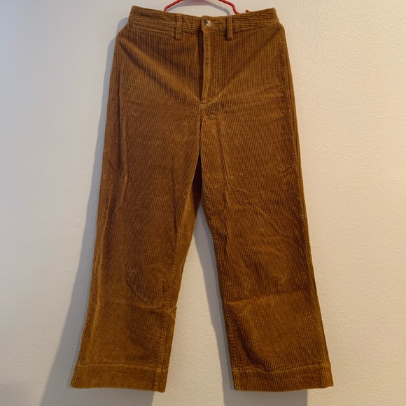 Madewell Pants - Madewell Wide Leg Corduroy Pants in Brown